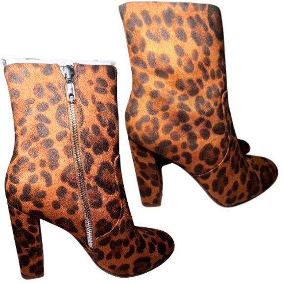 STEVE MADDEN Leopard Editor Ankle Boot Size 6.5 - Picture 5 of 12